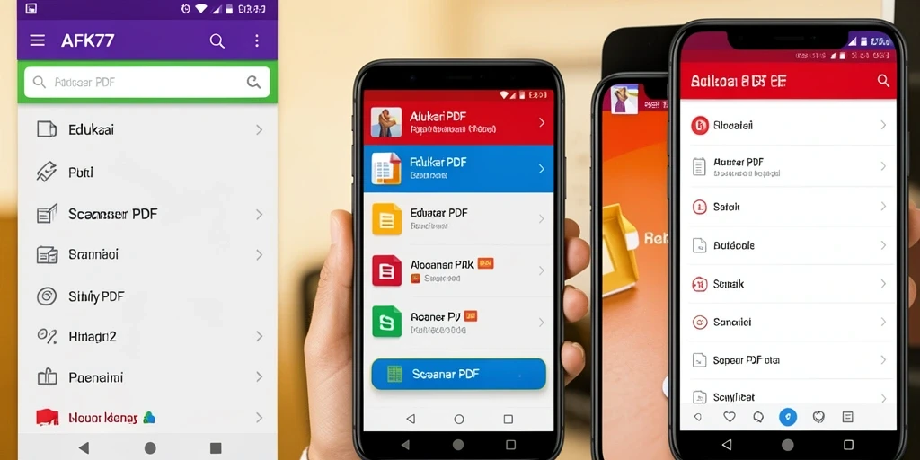 Tampilan antarmuka AFK77 yang user-friendly untuk pemindaian PDF.