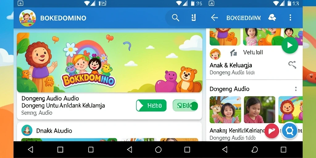 Antarmuka BOKEDOMINO yang interaktif dan ramah anak.