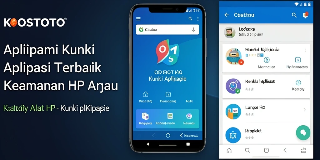 Tampilan antarmuka KOSTOTO yang sederhana dan efektif untuk kunci aplikasi.