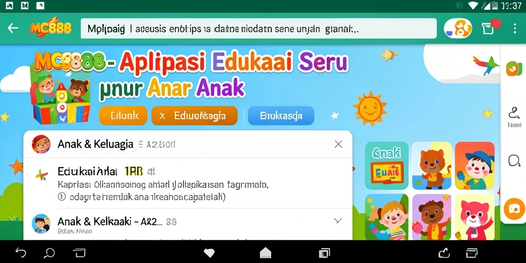 Tampilan antarmuka MC888 yang ramah anak dan interaktif.
