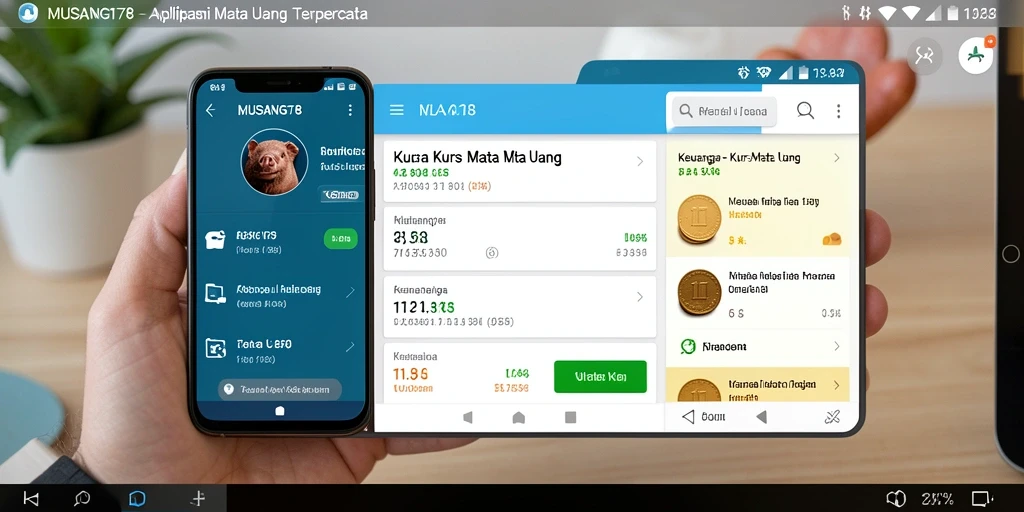 Tampilan antarmuka aplikasi MUSANG178 untuk kurs mata uang.