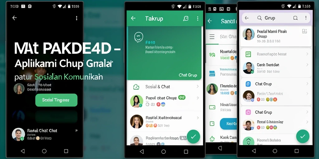 Antarmuka modern aplikasi PAKDE4D untuk Chat Grup.