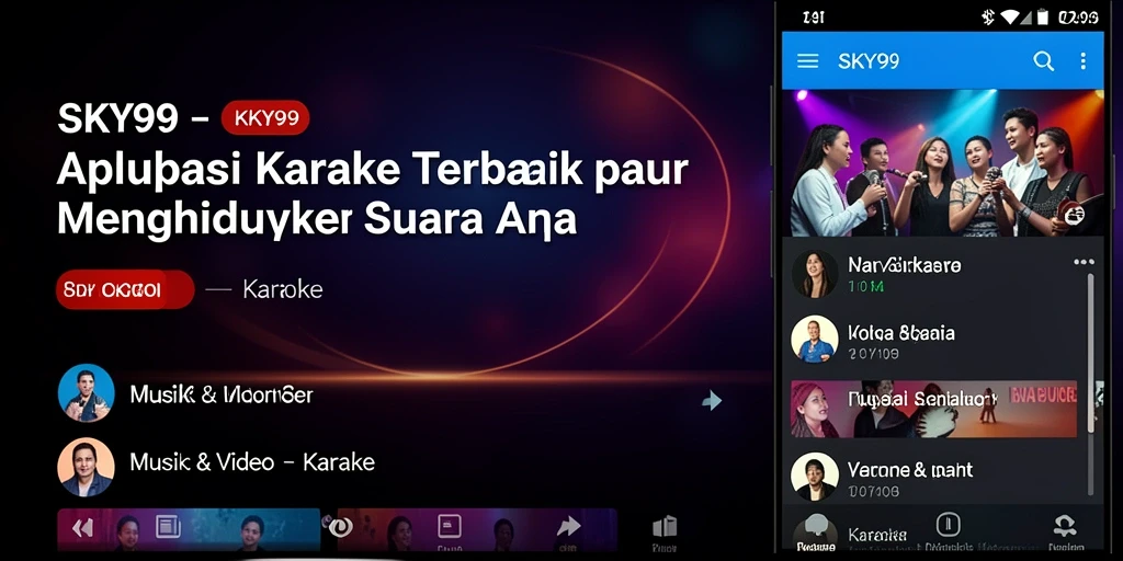Tampilan antarmuka aplikasi Karaoke SKY99 yang menarik dan intuitif.