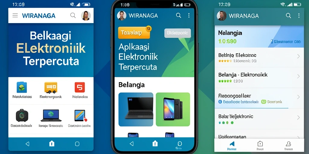 Antarmuka aplikasi WIRANAGA yang user-friendly dan menarik.