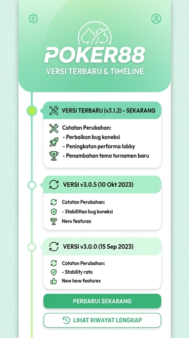 Riwayat Versi Terbaru poker88 untuk Pengguna Android